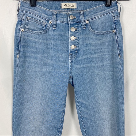Madewell 9” High Rise Skinny Crop Jeans Button Front Edition - Picture 6 of 14